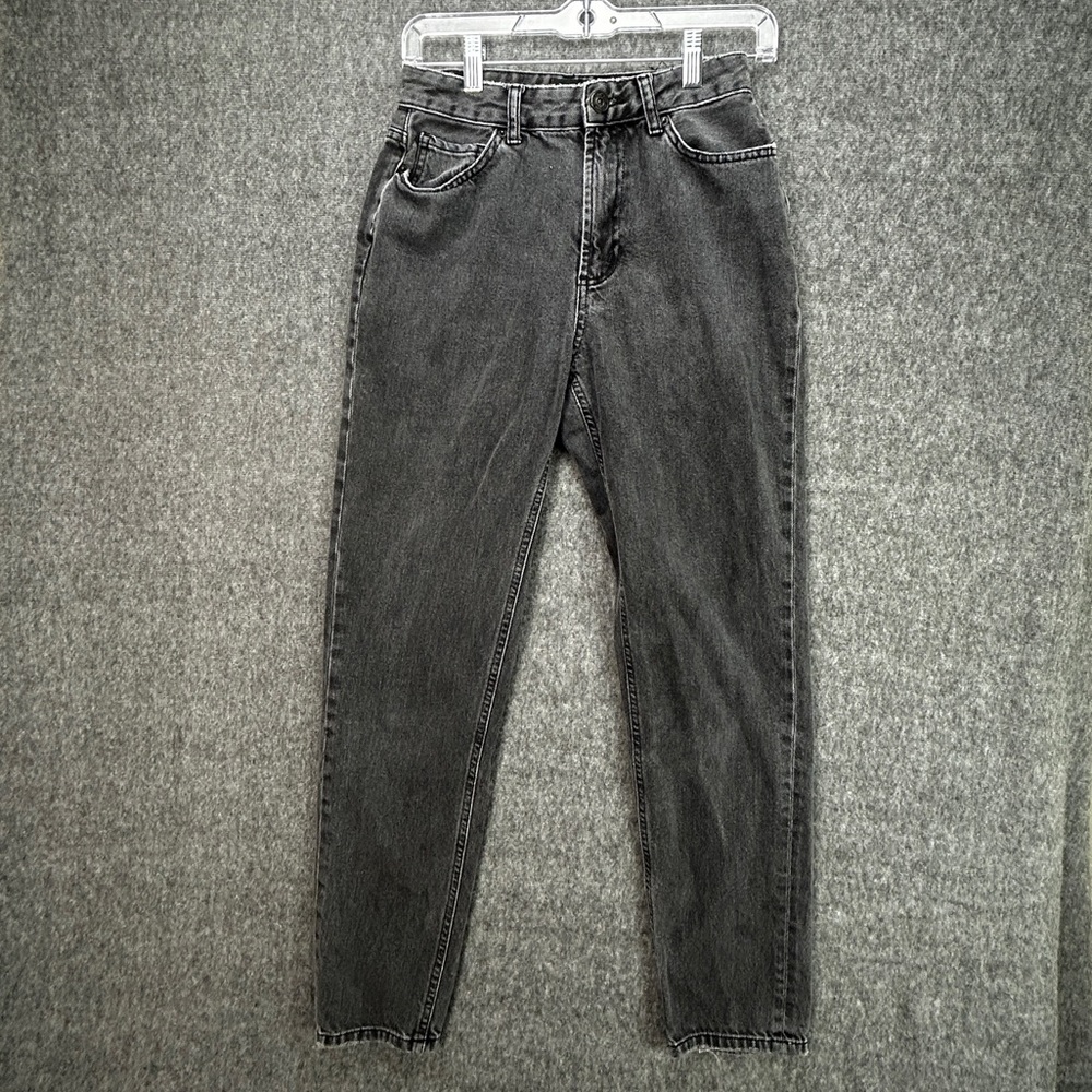 800 BDG Urban Outfitters Mom Jeans Gray Stone Wash Denim Size W26 Measures W24